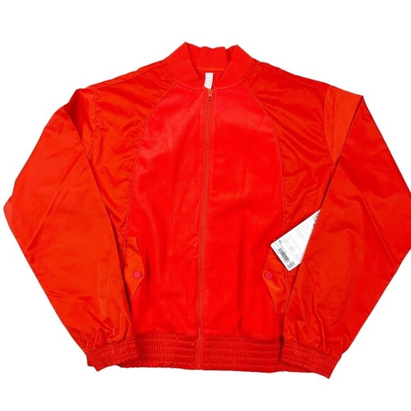 Athleta Jacket Lightweight Zion Microfleece Unlined Orange Size XS Oversized - Picture 2 of 12